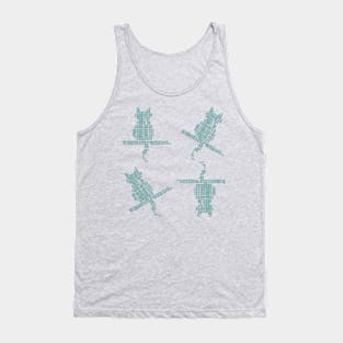 Funny Mint Cats Crafts Tank Top